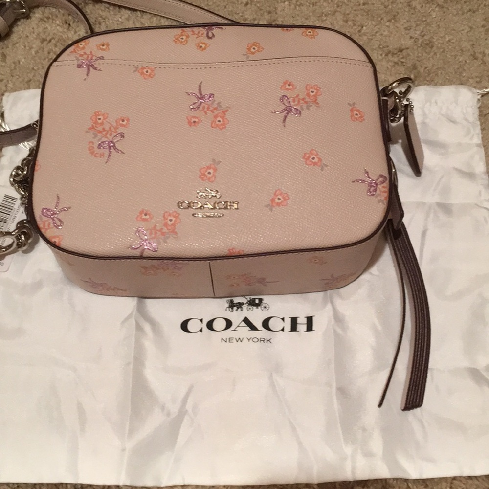 NWT Coach small purse bag Crossbody pink flower HP - Picture 10 of 10